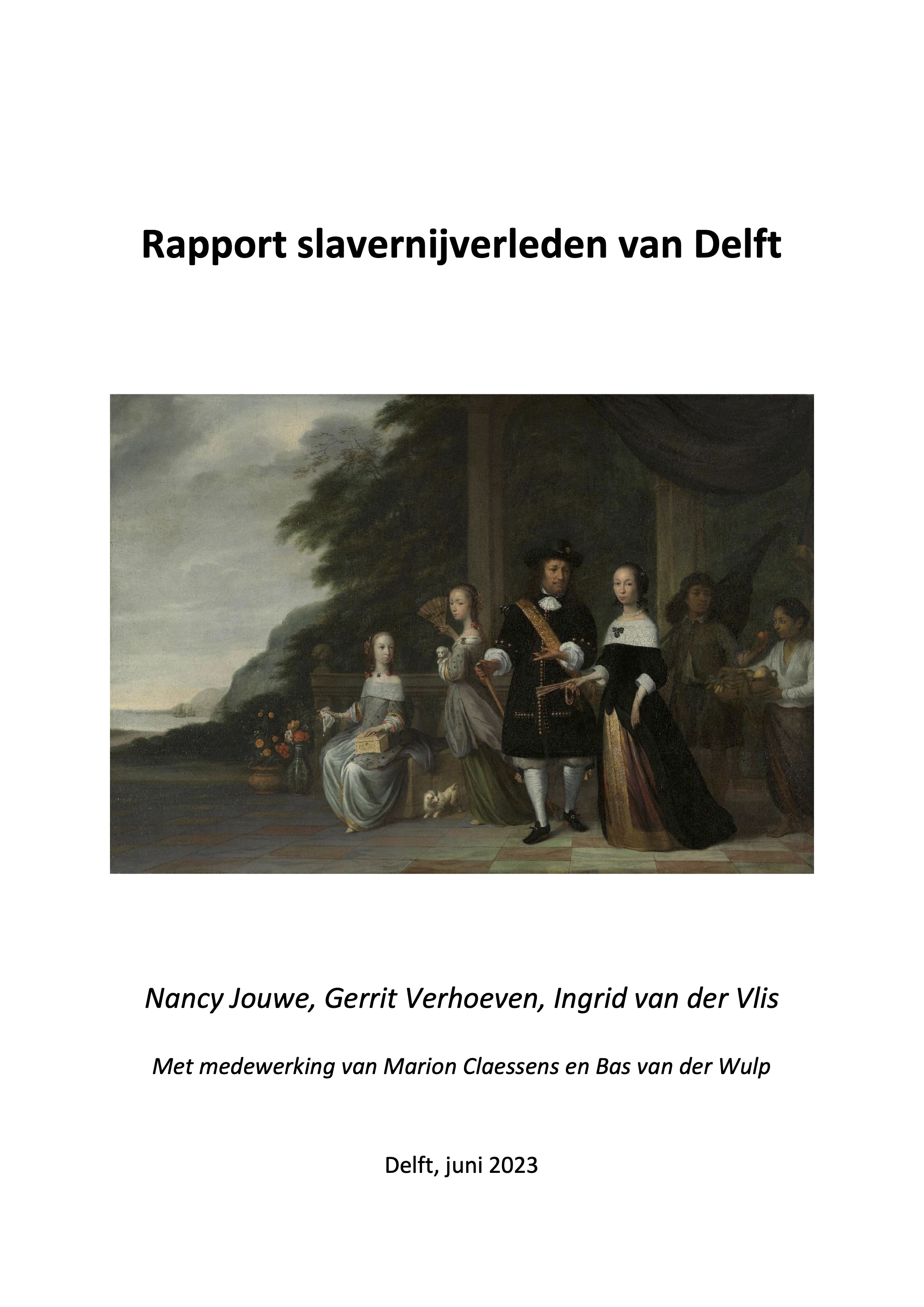 Rapport slavernijverleden van Delft